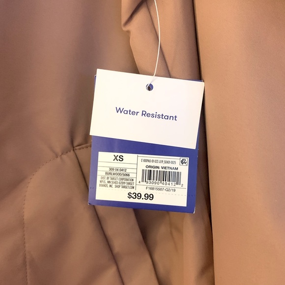 🤍 NWT New! JoyLab Mauve Pink Full Zip Lightweight Shell All Weather Jacket - Picture 5 of 7